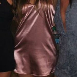 Cotton Candy LA silk slip dress